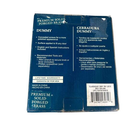 Pegasus 305-248 Classique RH Dummy Polished Nickel Door Handle Decorative‎ - Picture 3 of 3